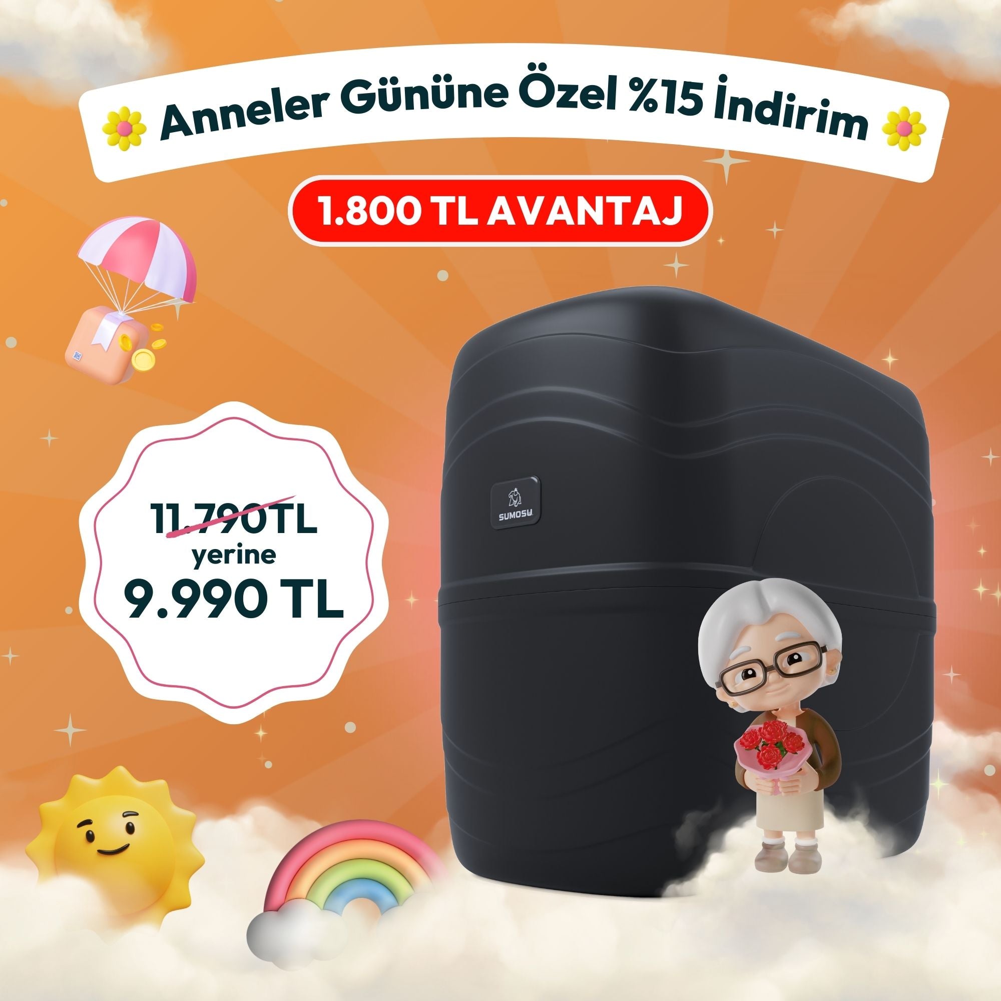 Sumosu Anneler Günü Kampanyalı Ürün Görseli #renk_siyah