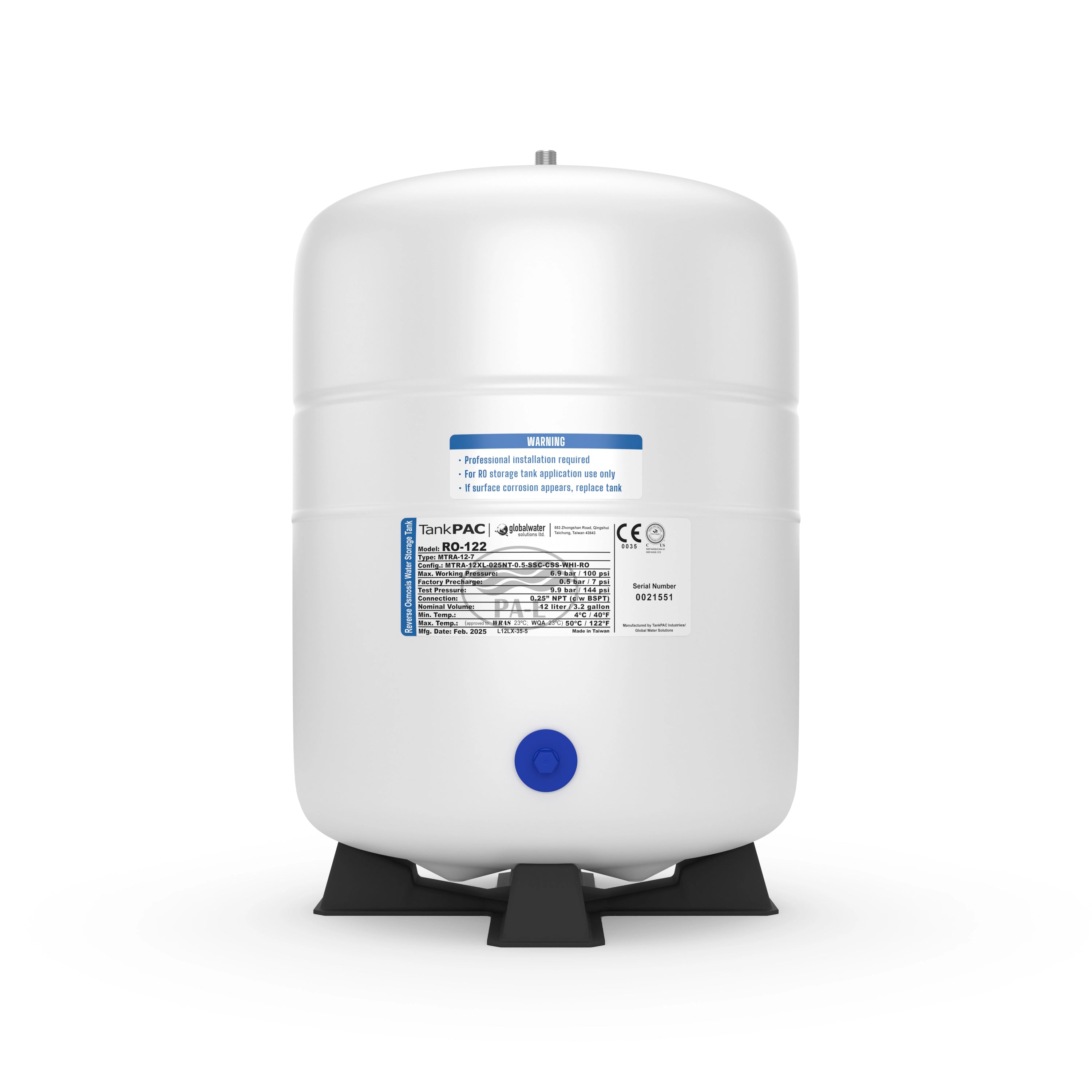 8 Litre Su Arıtma Depolama Tankı